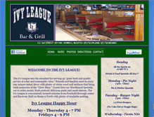 Tablet Screenshot of ivyleaguegrill.com